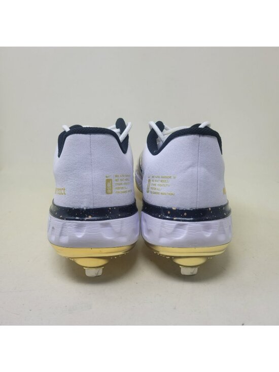 Nike Alpha Huarache Elite 3 Premium Low Men\'s Size 11.5 White Metallic Gold main image 8